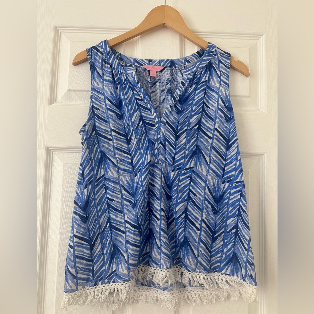 Lilly Pulitzer Kipper Tank Top Blouse - Picture 2 of 5